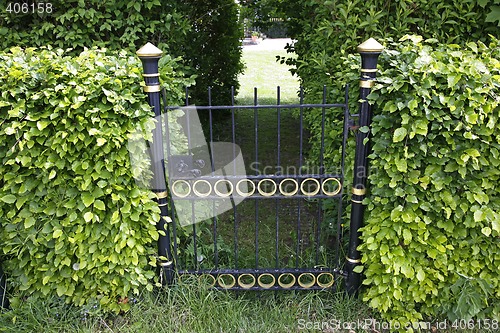Image of Beautiful garden gate