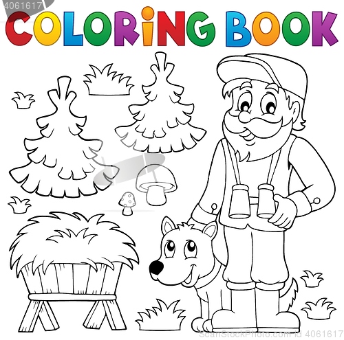 Image of Coloring book forester theme 2