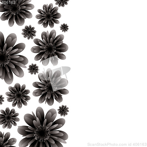 Image of floral banner black