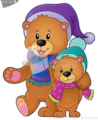 Image of Stylized winter bears theme 1