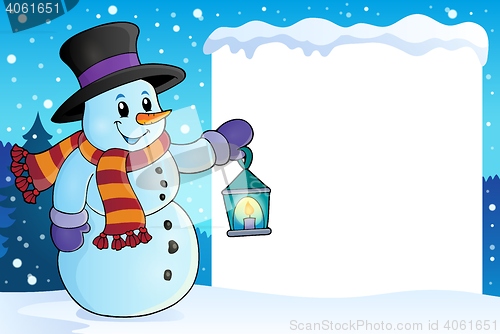 Image of Frame with snowman topic 4
