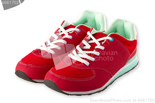 Image of Red sport shoes