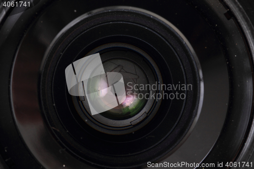 Image of lens of photo camera (objective)