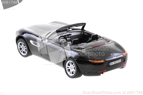 Image of black car model toy