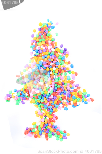 Image of christmas tree from color boulders