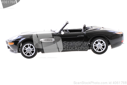 Image of black car model toy