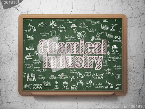 Image of Manufacuring concept: Chemical Industry on School board background