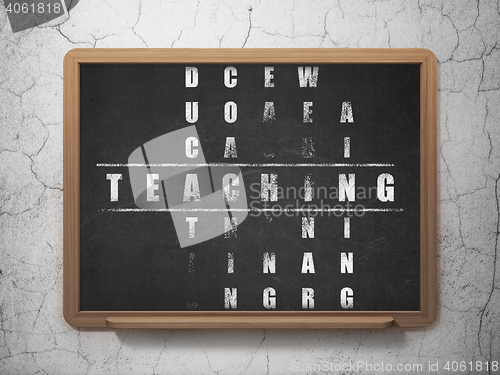 Image of Education concept: Teaching in Crossword Puzzle