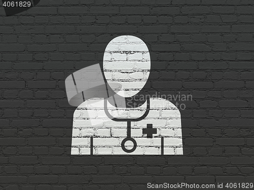 Image of Healthcare concept: Doctor on wall background