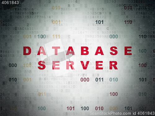 Image of Database concept: Database Server on Digital Data Paper background