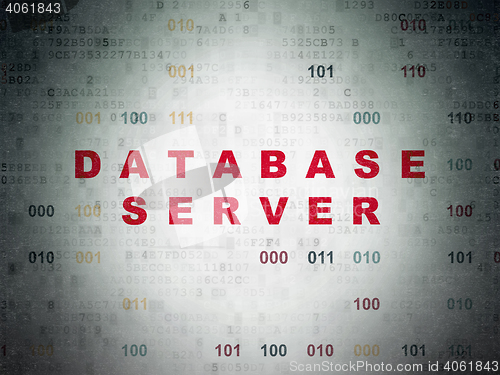 Image of Database concept: Database Server on Digital Data Paper background