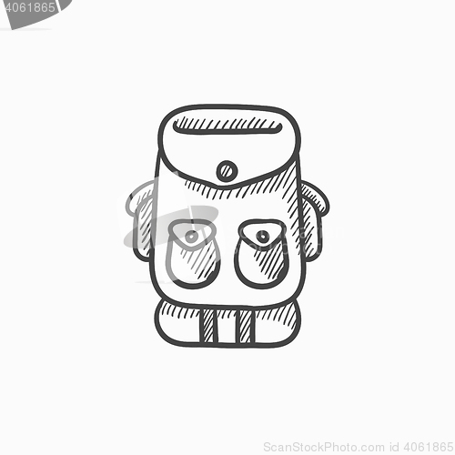 Image of Backpack sketch icon.