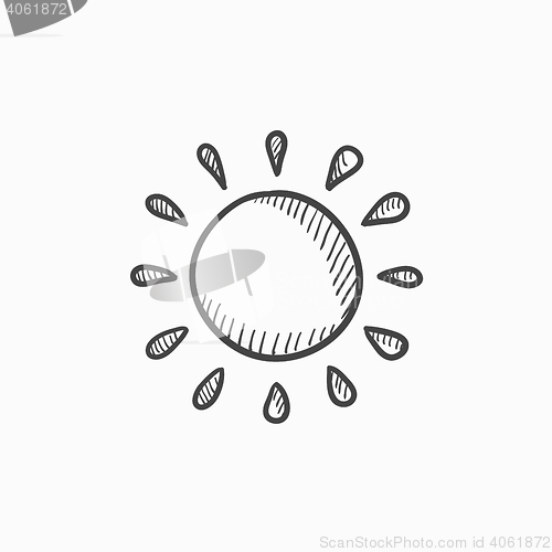 Image of Sun sketch icon.