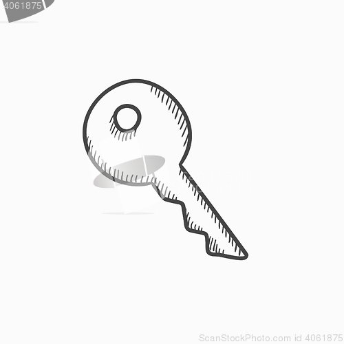 Image of Key for house sketch icon.