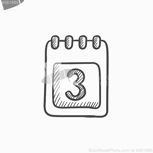 Image of Calendar sketch icon.