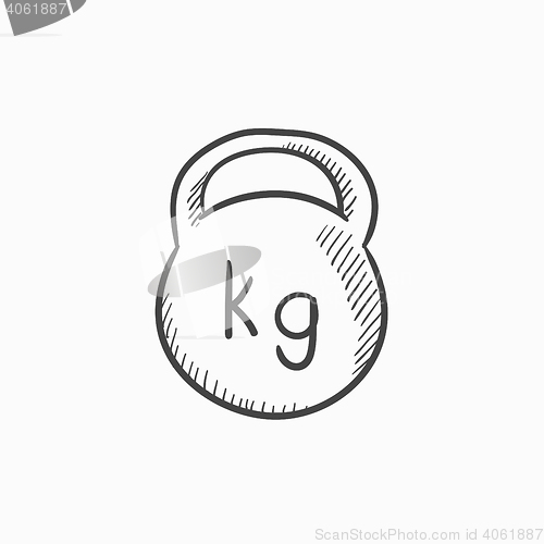 Image of Kettlebell sketch icon.