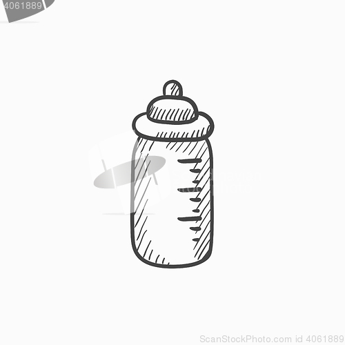 Image of Feeding bottle sketch icon.