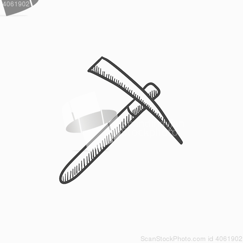 Image of Pickax sketch icon.