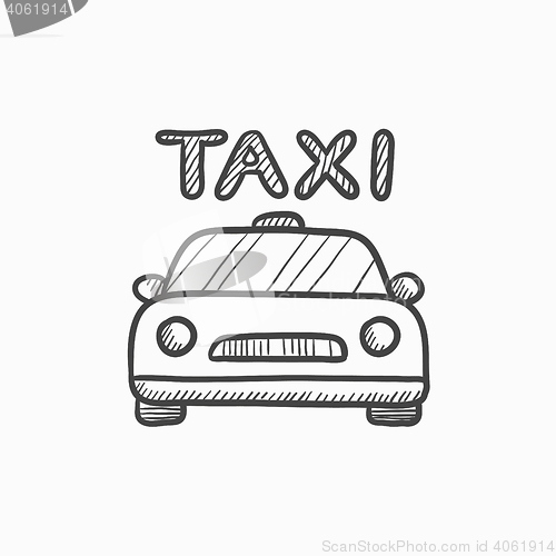 Image of Taxi sketch icon.