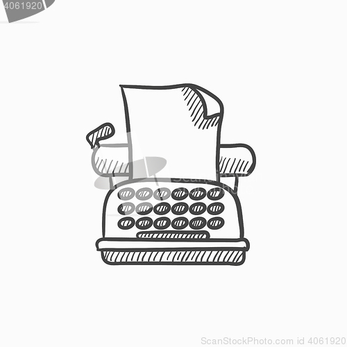 Image of Typewriter sketch icon.