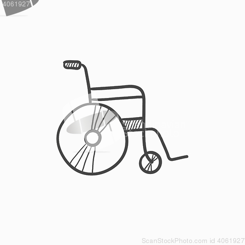 Image of Wheelchair sketch icon.