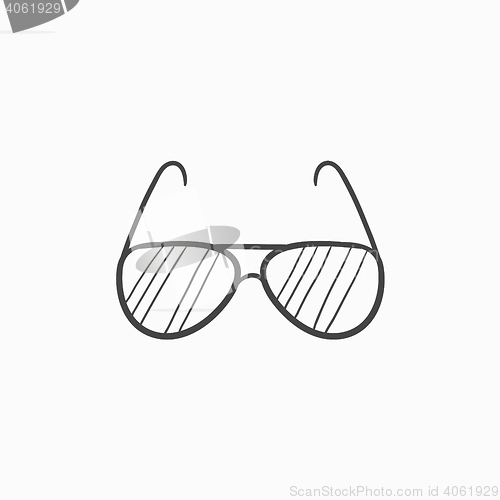 Image of Eyeglasses sketch icon.