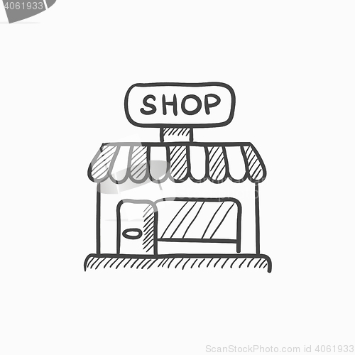 Image of Shop sketch icon.