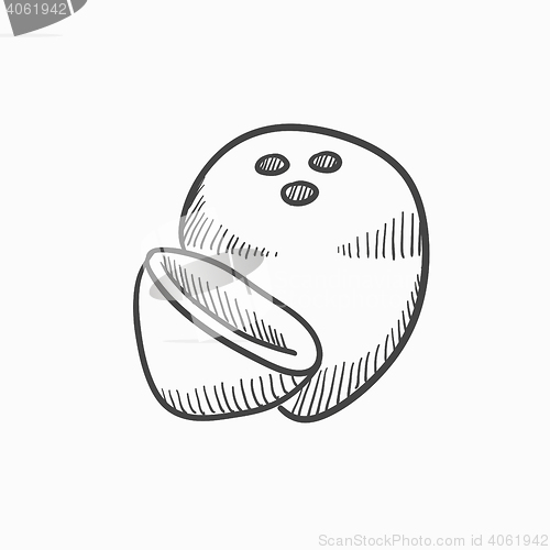 Image of Coconut sketch icon.