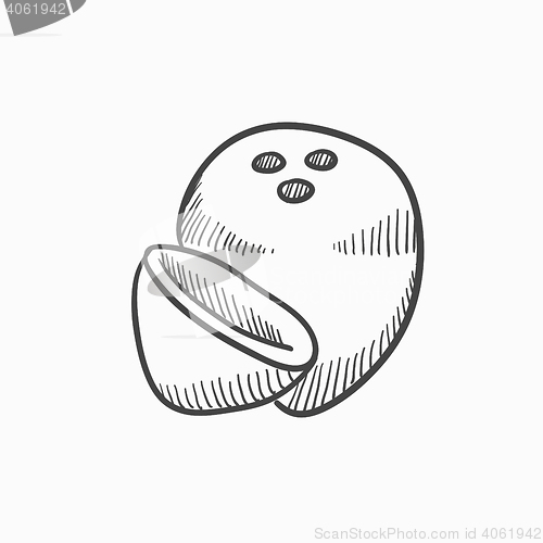 Image of Coconut sketch icon.