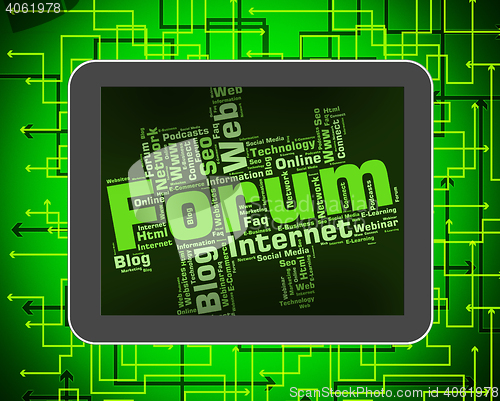 Image of Forum Word Means Social Media And Chat