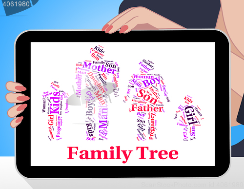 Image of Family Tree Shows Blood Relative And Children