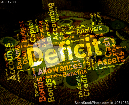 Image of Deficit Word Means Bad Debt And Deficiency