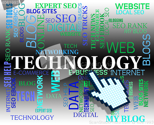 Image of Technology Word Represents Web Site And Electronic