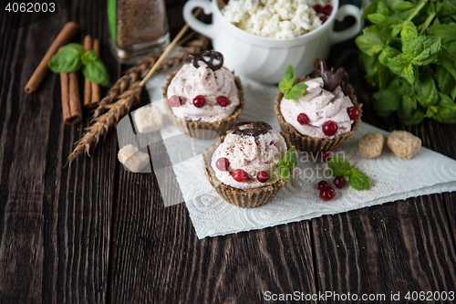 Image of Homemade dessert from cottage cheese