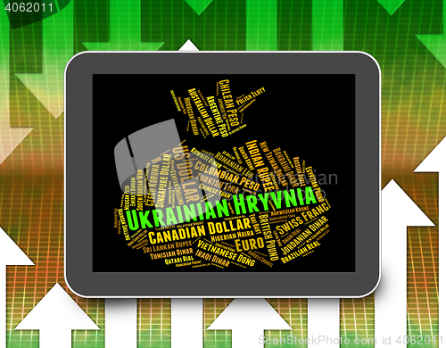 Image of Ukrainian Hryvnia Shows Foreign Exchange And Currency