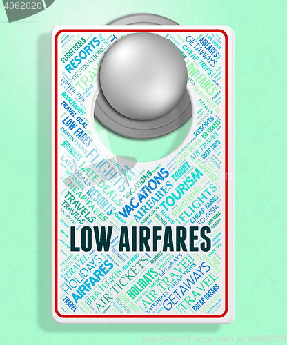 Image of Low Airfares Means Selling Price And Aeroplane