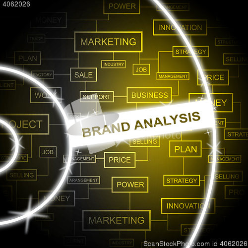 Image of Brand Analysis Represents Company Identity And Analyst