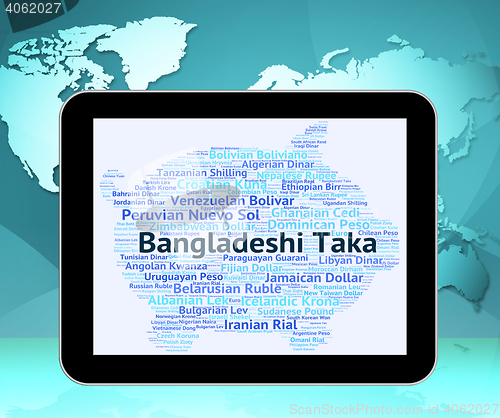 Image of Bangladeshi Taka Means Foreign Currency And Broker