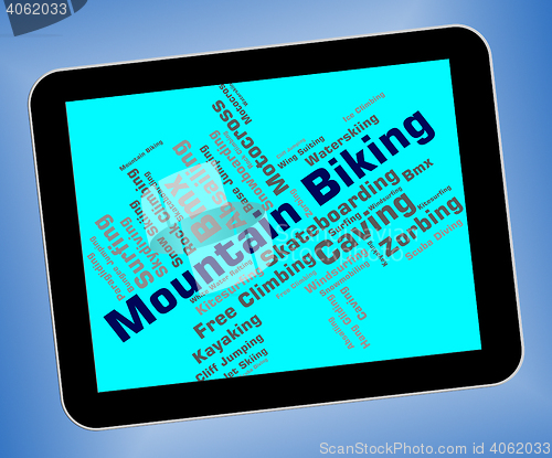 Image of Mountain Biking Indicates Peak Cycling And Bike