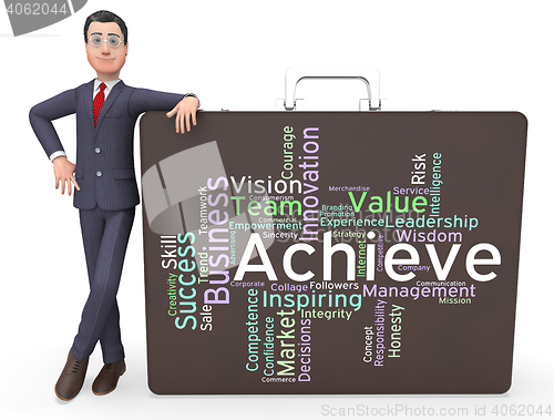 Image of Achieve Words Means Succeed Wordcloud And Text