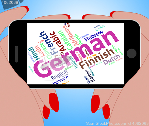 Image of German Language Shows Germany Communication And Words