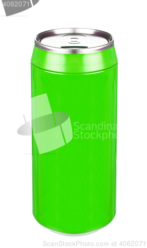 Image of Aluminum green soda can