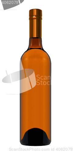 Image of red wine and a bottle isolated