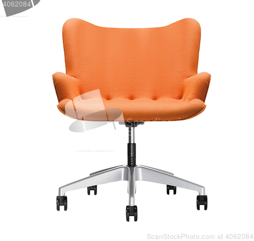 Image of The office chair from black leather