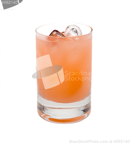 Image of glass with ice cubes