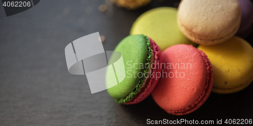 Image of French colorful macarons