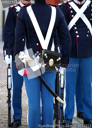 Image of Danish Royal Life Guards in Copenhagen, Denmark