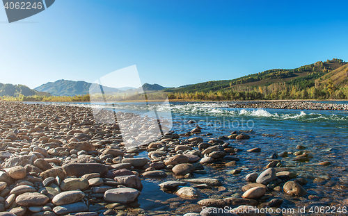 Image of Fast mountain river in Altay