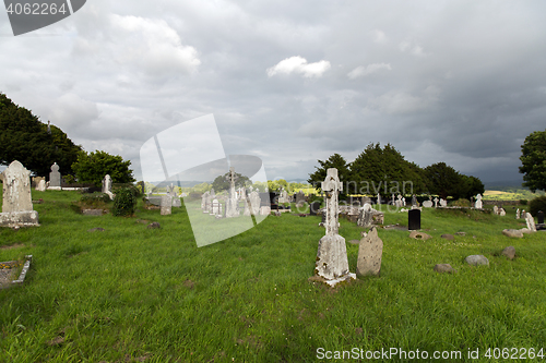 Image of old celtic cemetery graveyard in ireland