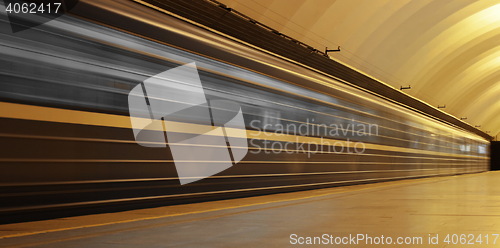 Image of  speed train in motion